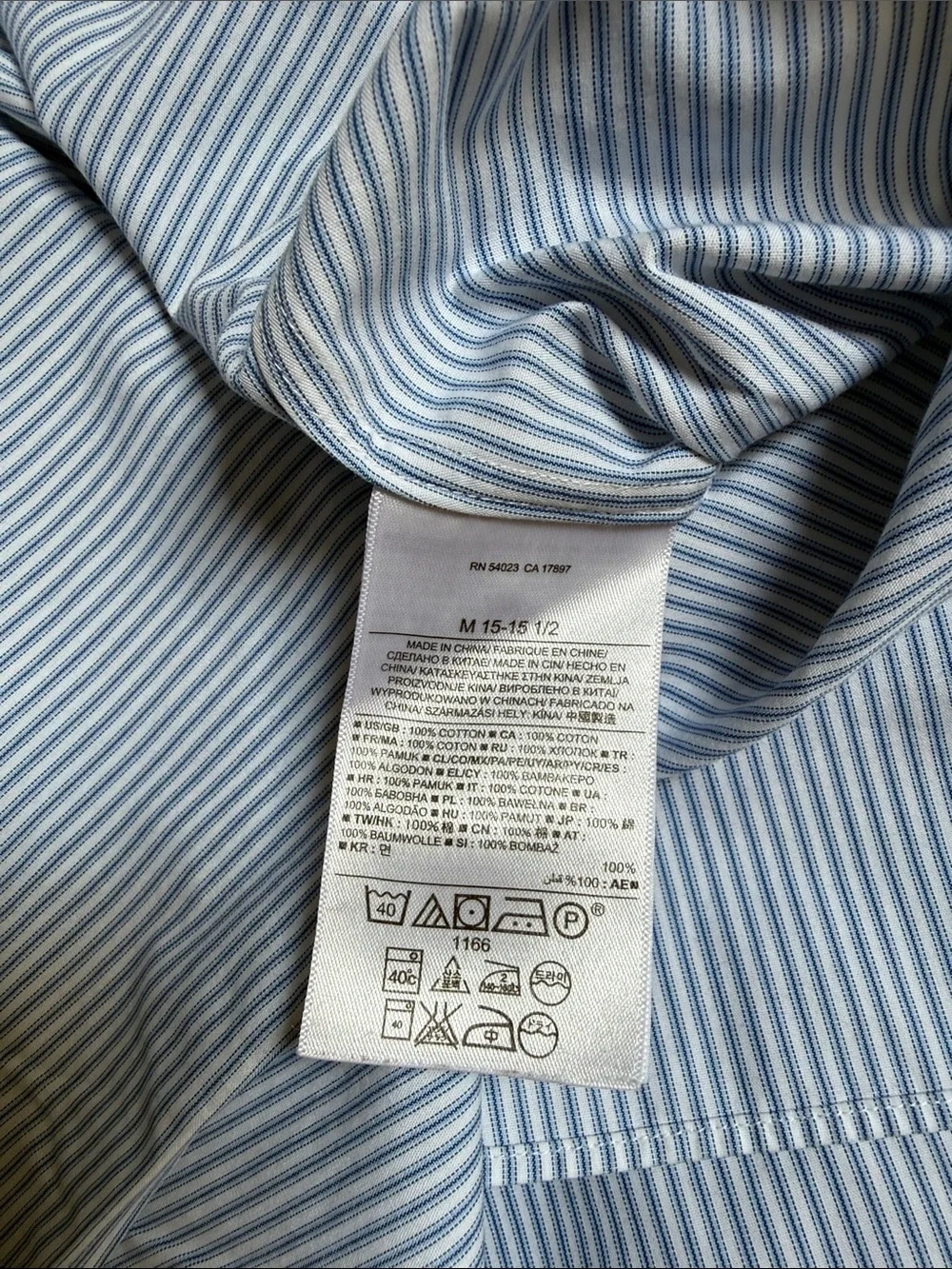 Banana Republic Light Blue & White Pinstripe Dress Shirt